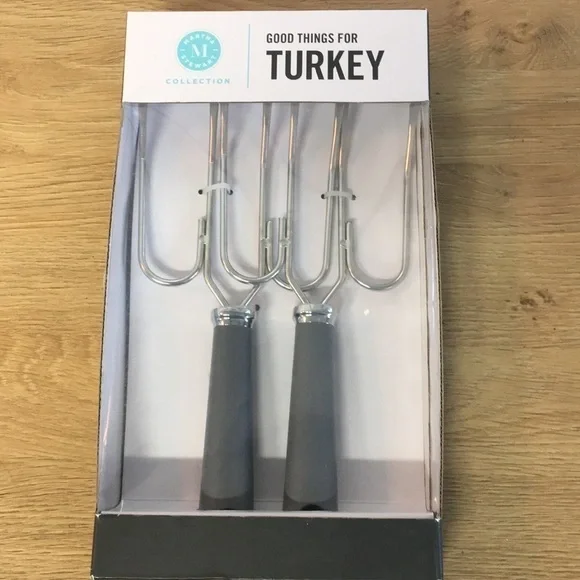 New in Box Martha Stewart Collection Turkey Metal Turkey Lifters - Picture 2 of 4